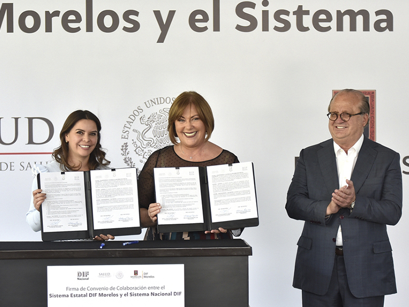 Firman convenio de colaboración Sistema DIF Morelos y Sistema Nacional DIF 