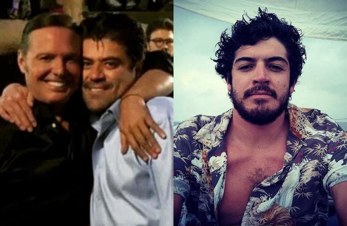 Luis Miguel en su reencuentro con Jorge Van Rankin; Alexis Ortega lo interpreta en Luis Miguel La Serie. (Fotos: Instagram @burrovan y @ortegalexis)
