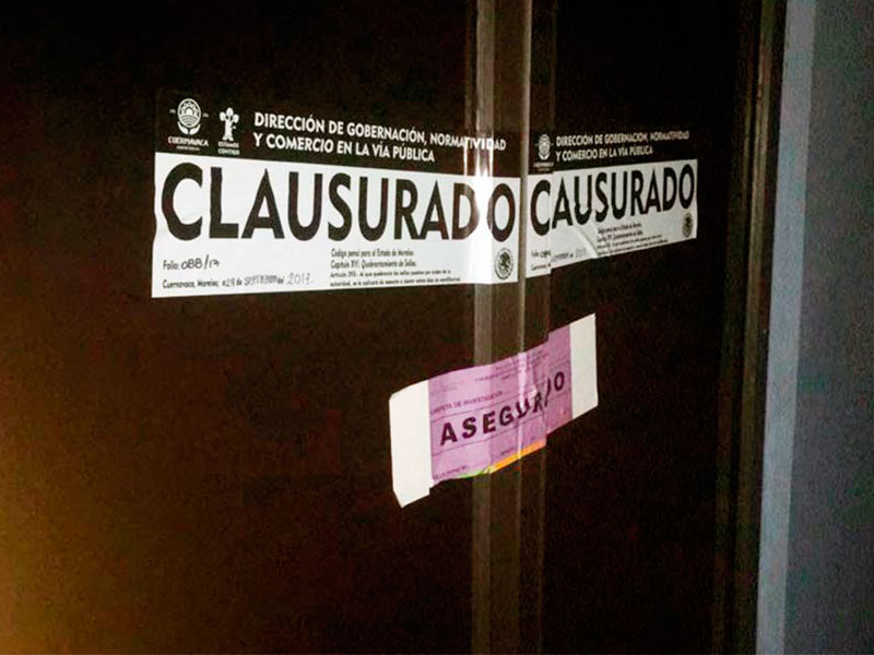 Van 29 bares cerrados en Cuernavaca por anomalías