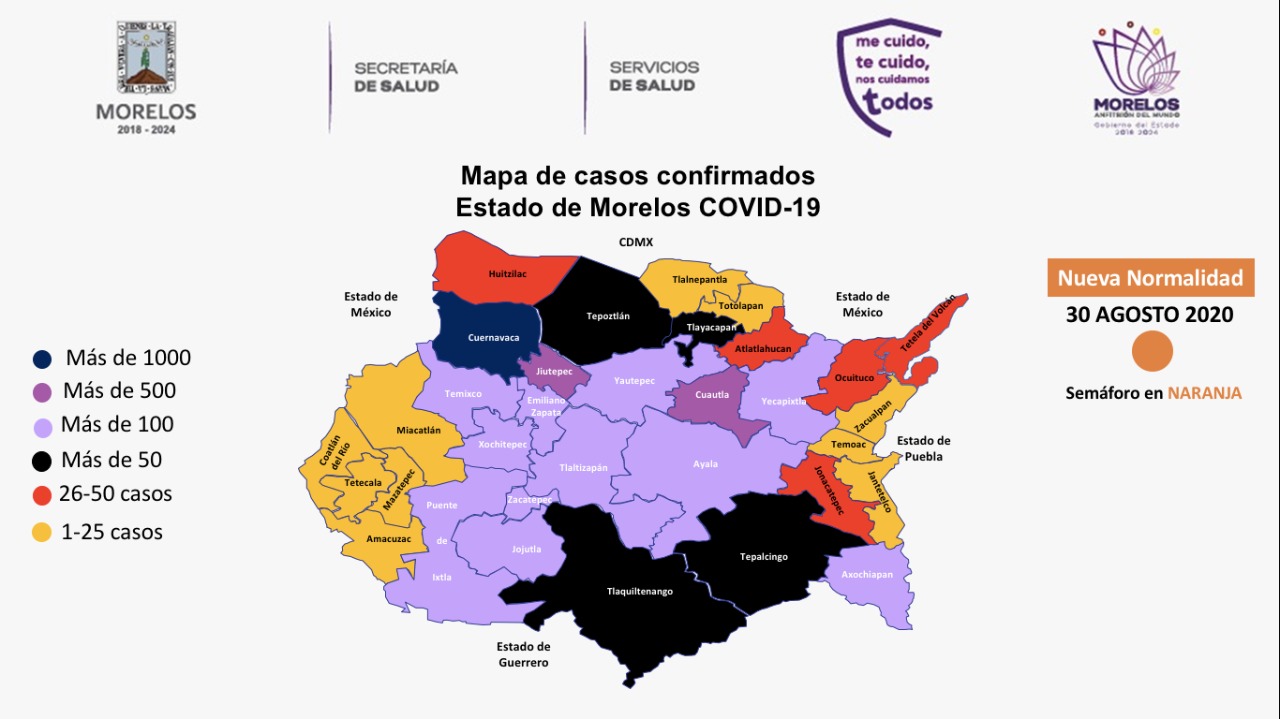 Más de 5 mil contagios por Covid-19 y mil 23 defunciones en Morelos