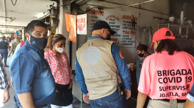 Pide Convoy contra el COVID-19 a comerciantes de Morelos  utilizar cubreboca