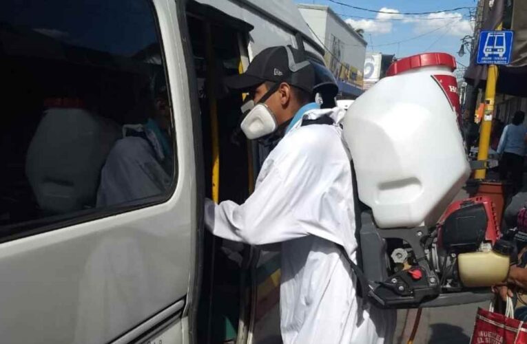 Continúan las jornadas de sanitización a unidades del transporte público en Jojutla