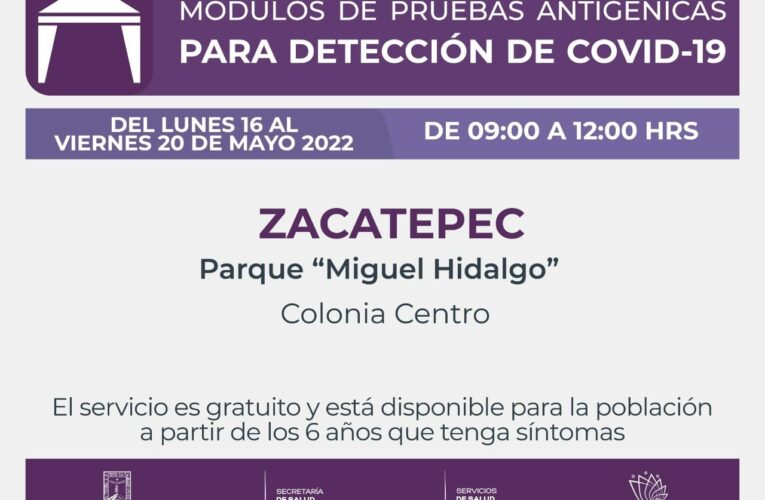 Lleva Gobierno de Morelos pruebas antigénicas para detección de Covid-19 a Zacatepec
