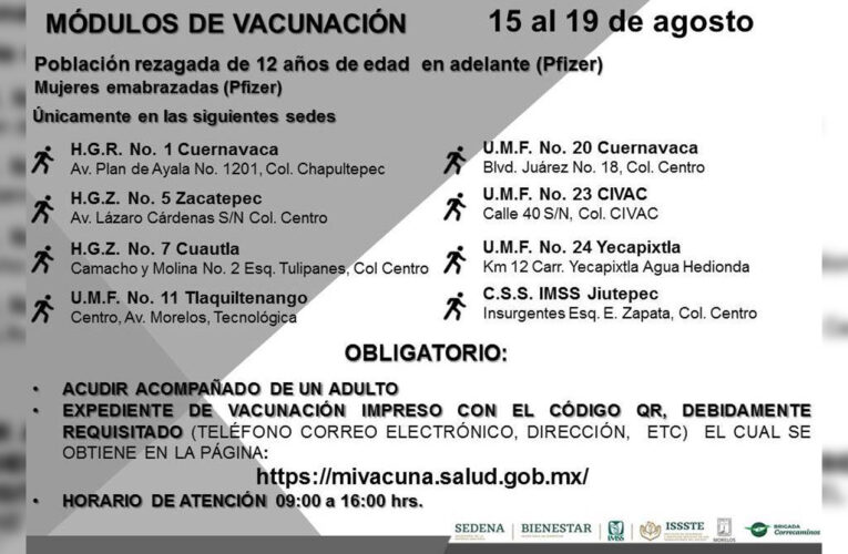 Invita Brigada Correcaminos a vacunación de refuerzo y rezagados contra COVID-19 en población de 12 años en adelante